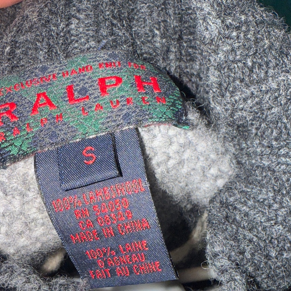 Ralph Lauren Lambswool Multicolor Patchwork Winte… - image 6